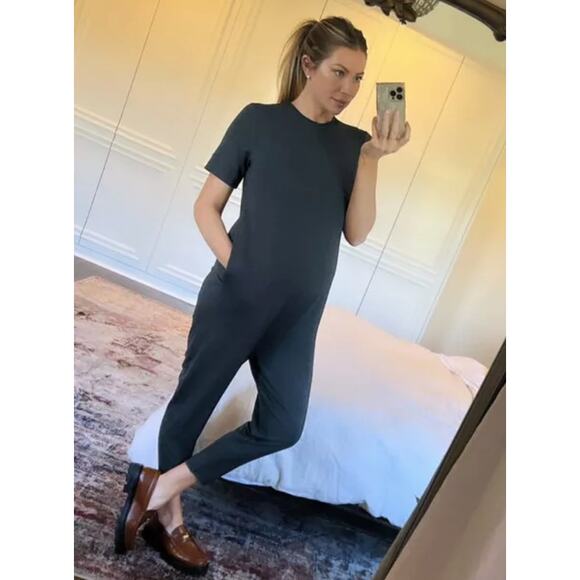 Hatch The Walkabout Maternity Jersey Jumper Jumpsuit Charcoal Size 4 - Picture 1 of 9